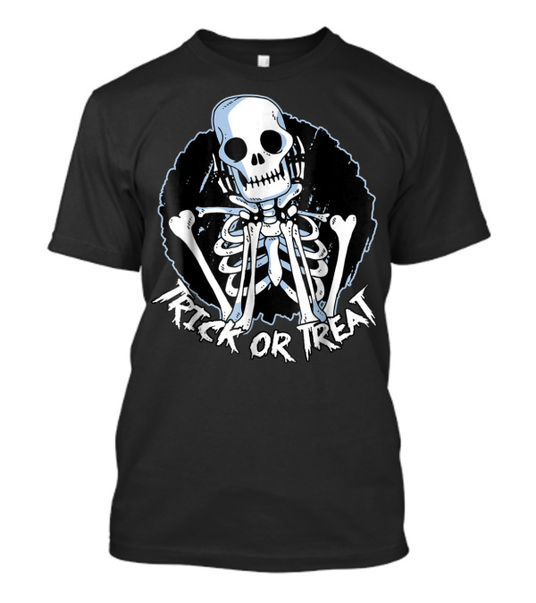 Trick Or Treat Spooky Skeleton Halloween T-Shirt