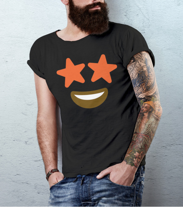 Star Eyes Emoji Smiling Face Halloween Costume T-Shirt
