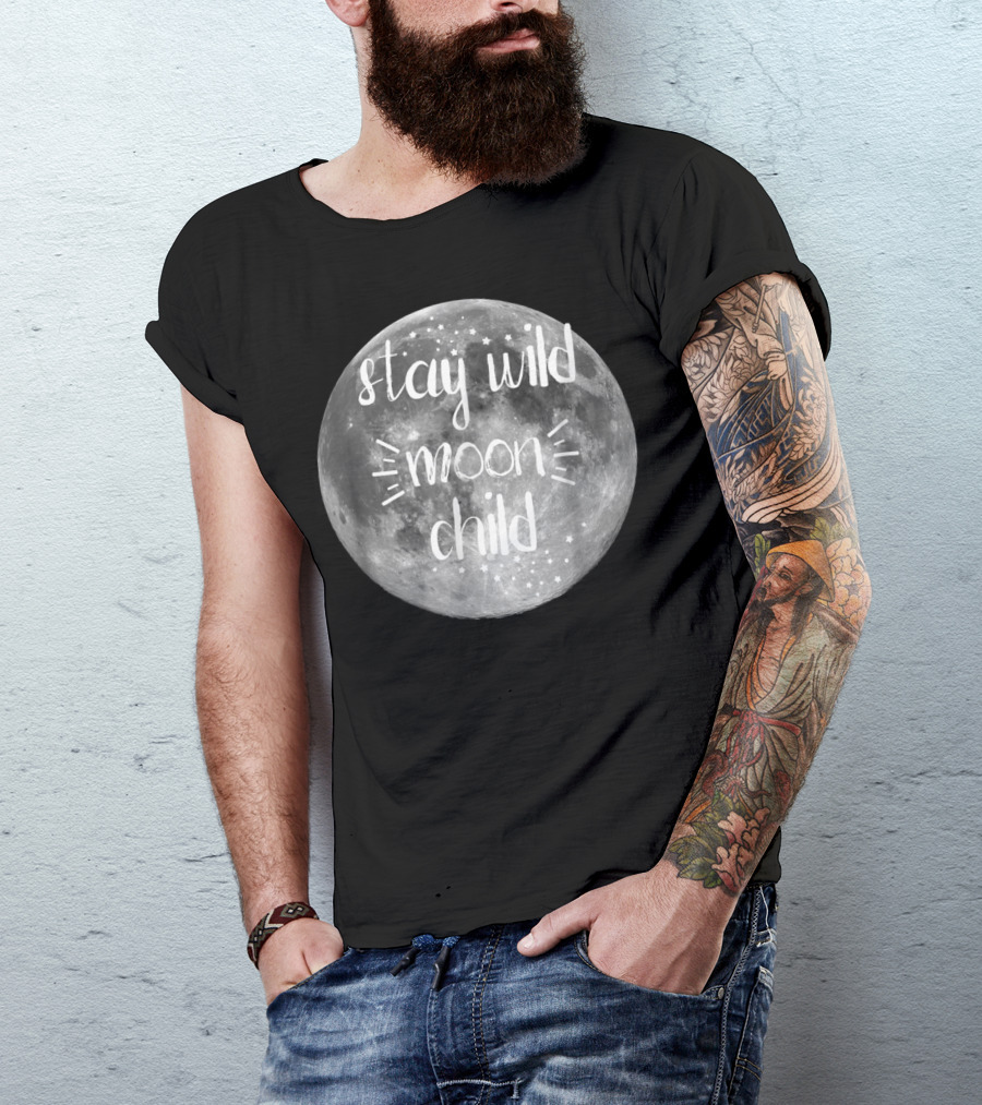 Stay Wild Moon Child Witch Wiccan Pagan Lunar T-Shirt
