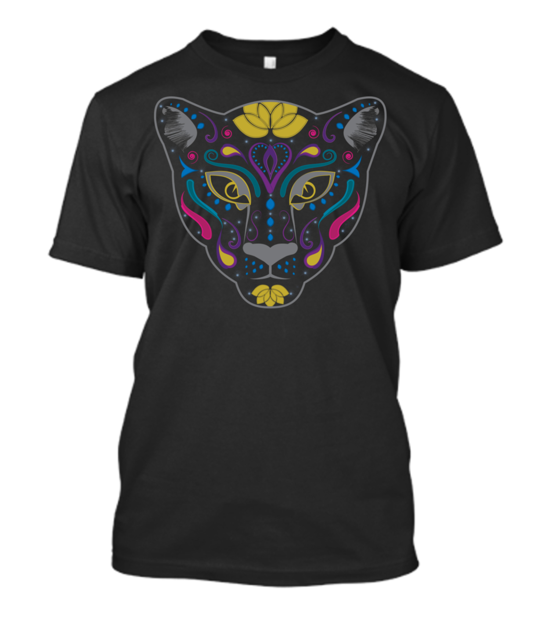 Sugar Skull Panther Dia De Los Muertos Mexican T-Shirt