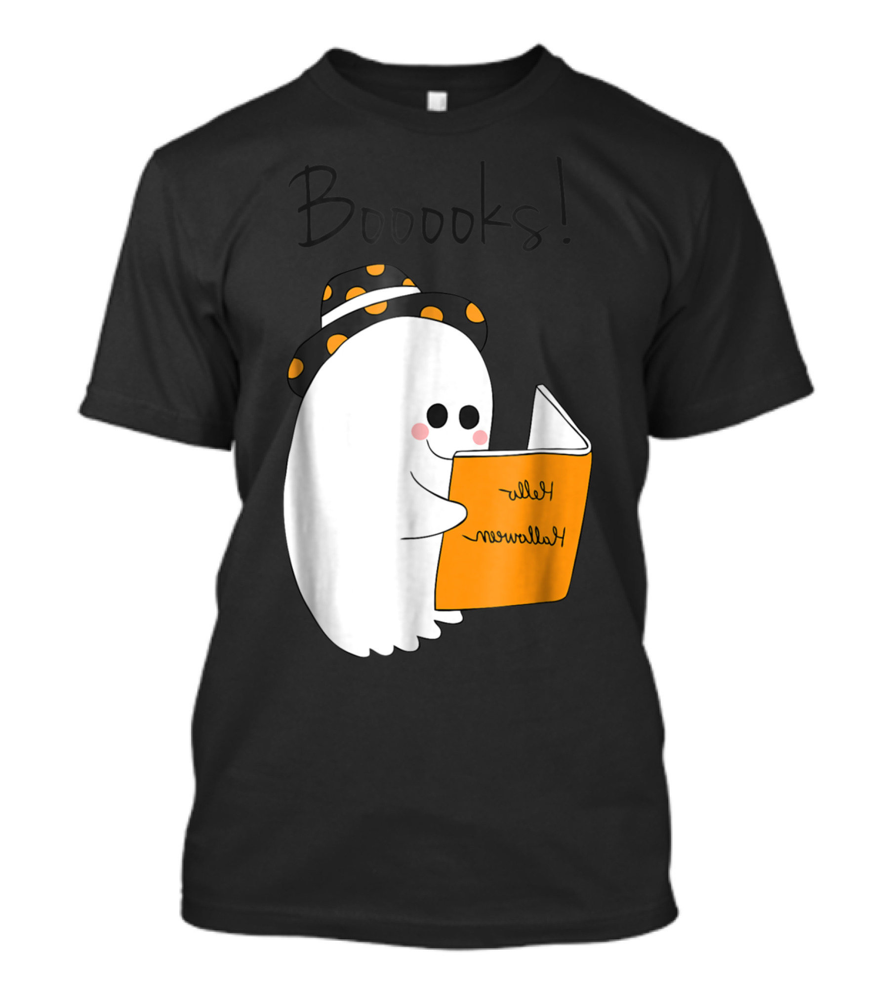 Booooks Ghost Reading Happy Halloween Teacher Librarian Costume T-Shirt