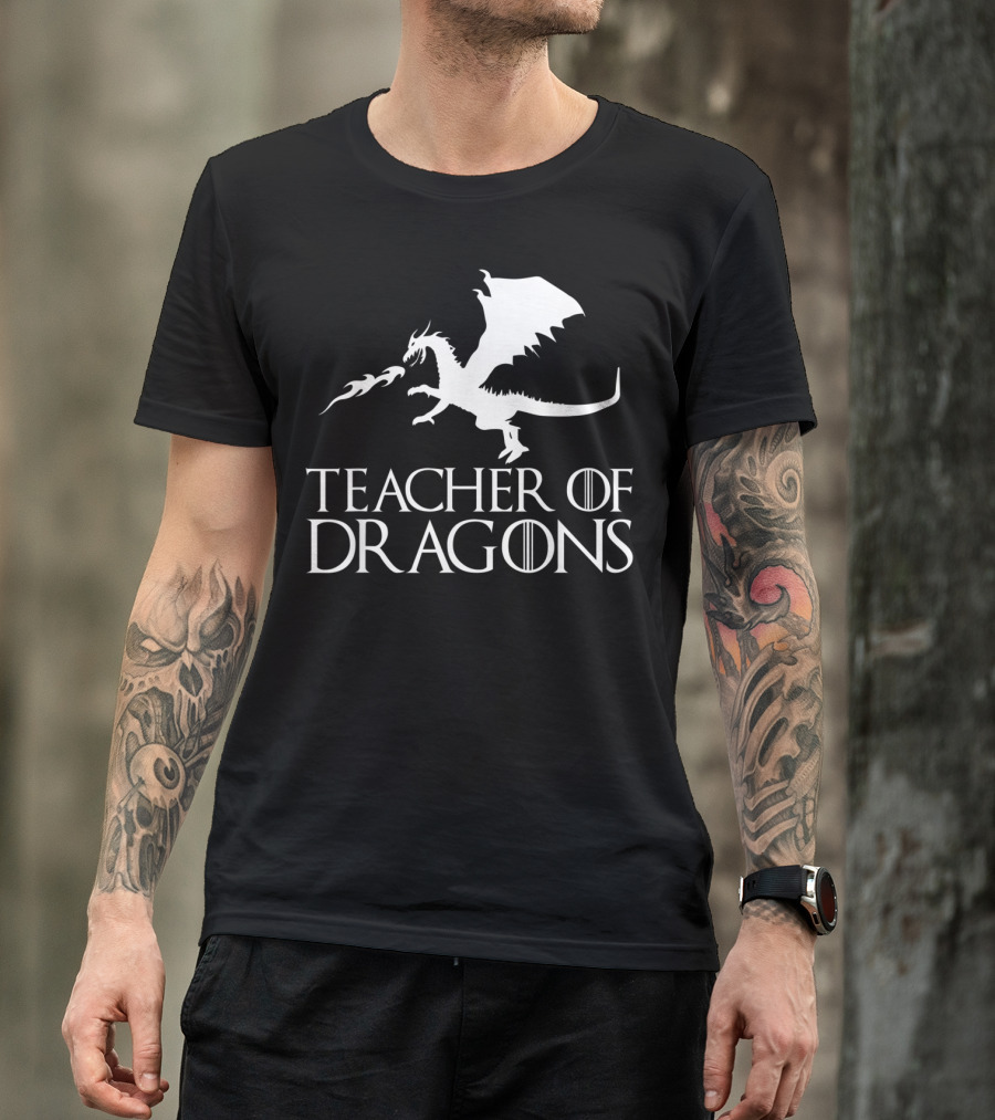 Teacher Of Dragons Fantasy Fire Breathing Creature T-Shirt