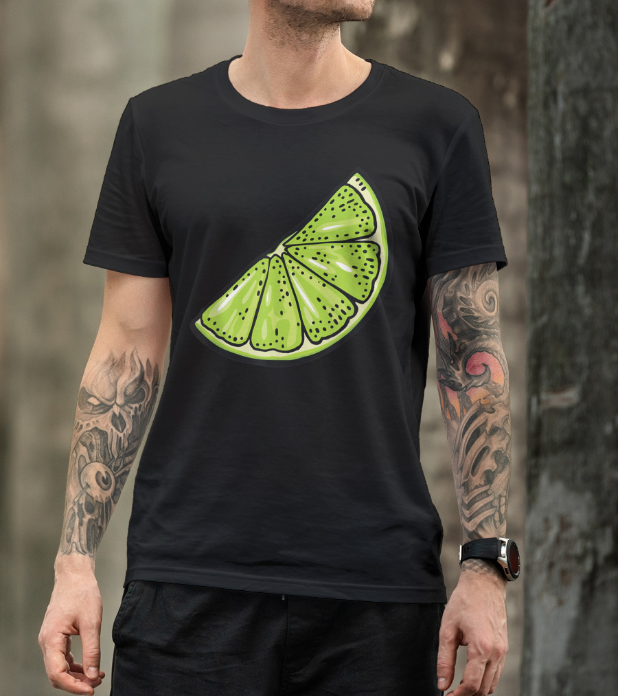 Tequila Lime Salt Halloween Costume Group Lime Slice T-Shirt