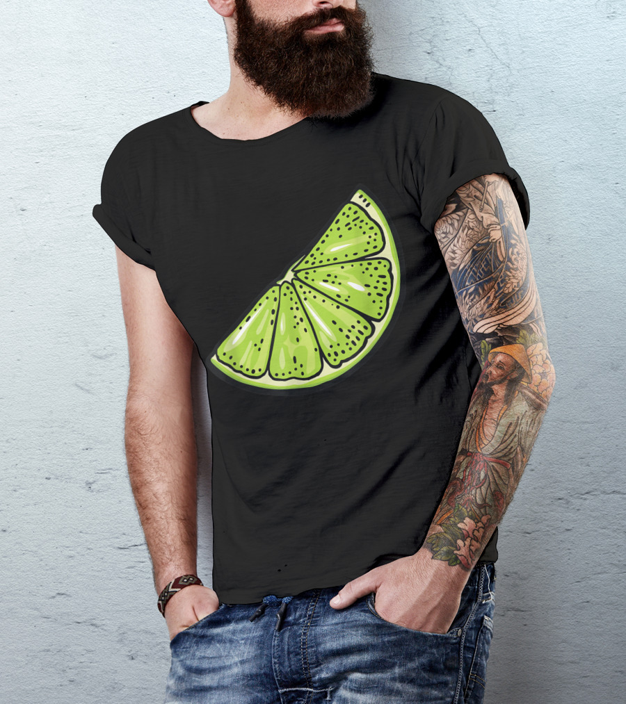 Tequila Lime Salt Halloween Costume Group Lime Slice T-Shirt