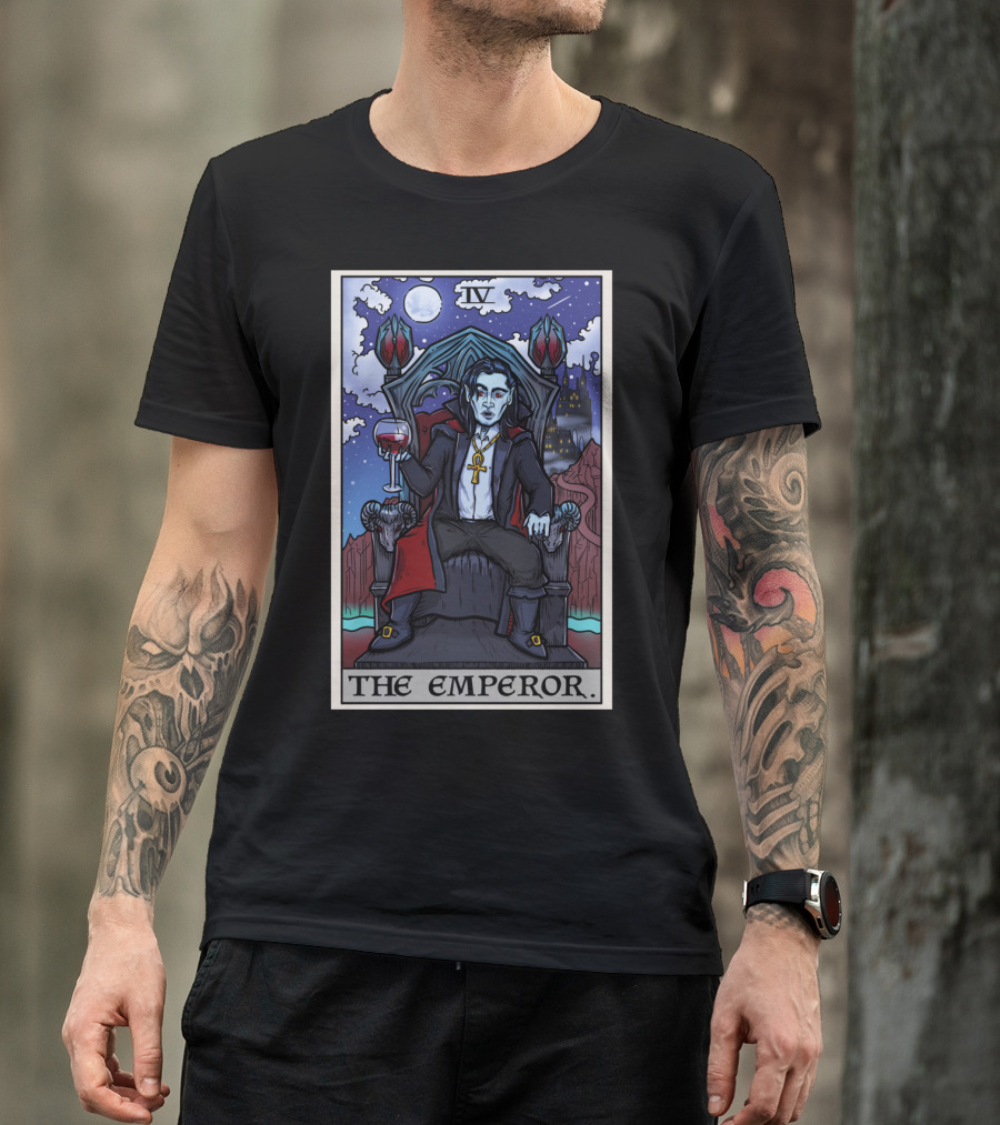 The Emperor Tarot Card Bram Stoker Halloween Vampire T-Shirt