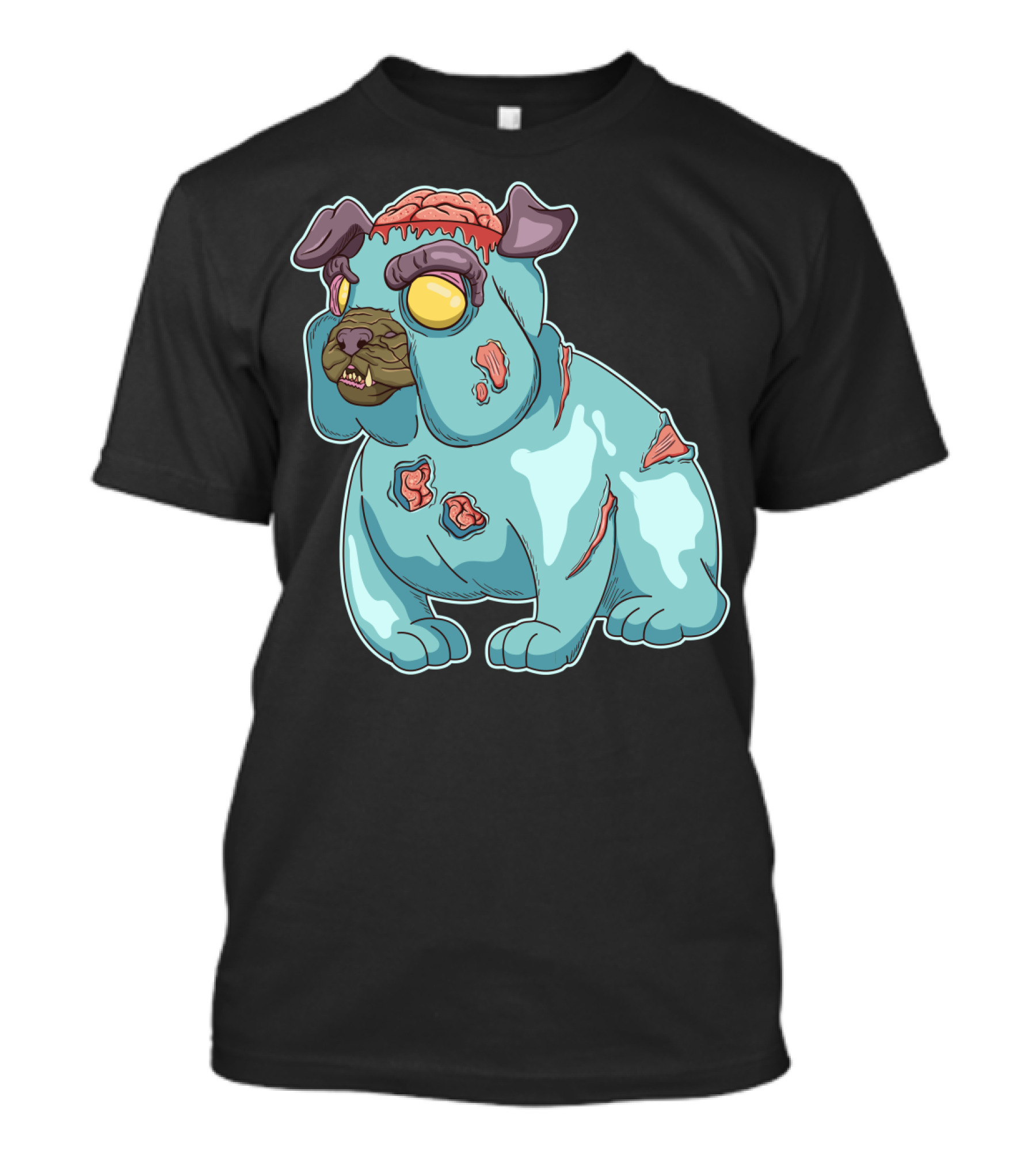 Zombie Bulldog Brains Monster T-Shirt