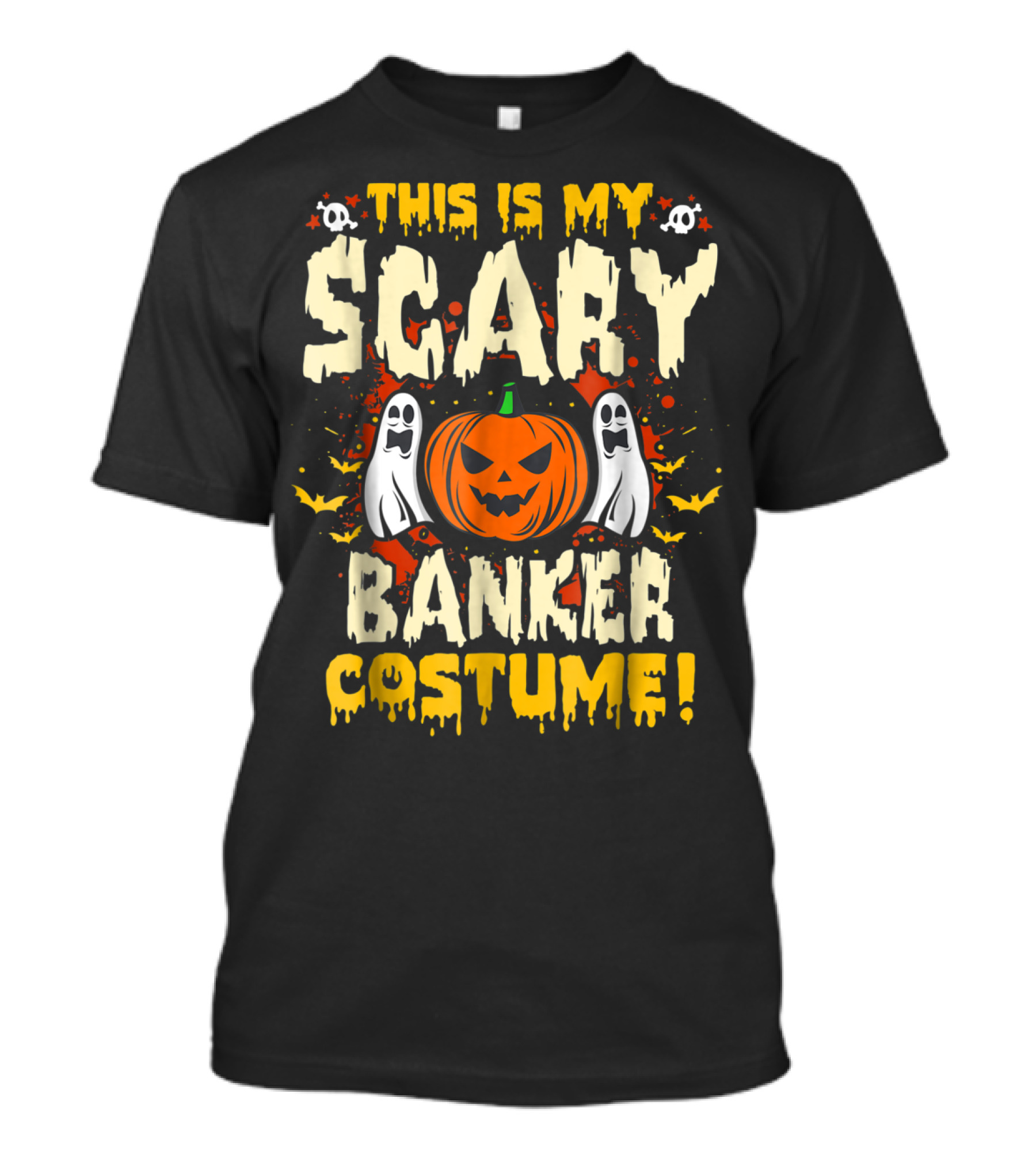 This Is My Scary Banker Costume Halloween Ghosts And Pumpkin T-Shirt