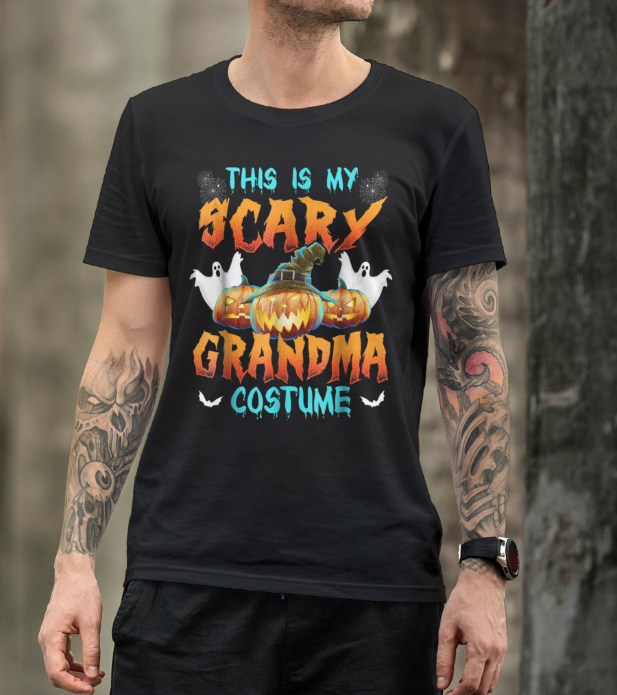 This Is My Scary Grandma Costume Ghosts Pumpkins Halloween T-Shirt