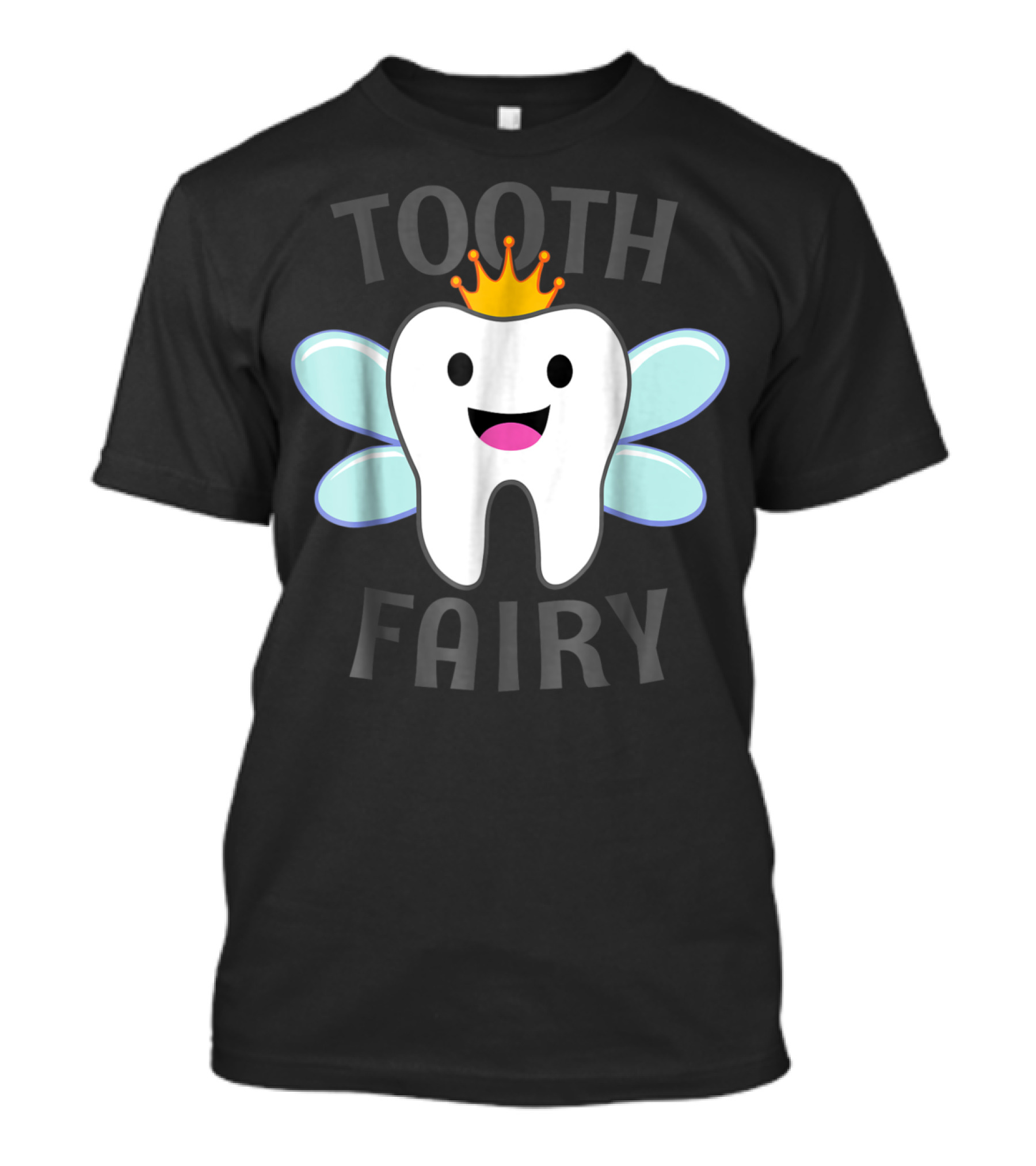 Tooth Fairy Costume With Crowned Tooth And Wings T-Shirt