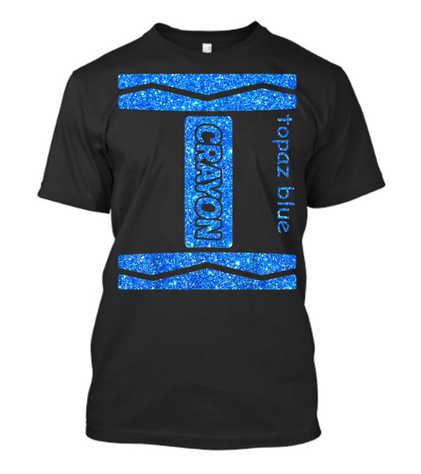 Topaz Blue Crayon Halloween Couple Friend Costume T-Shirt
