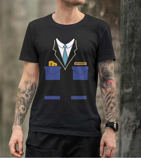 Conductor Suit With Tickets And Badge T-Shirt