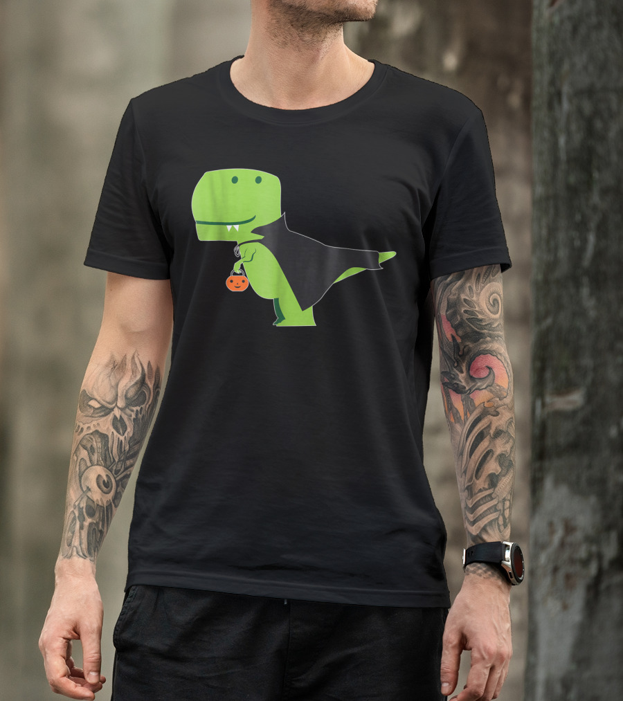 Trex Vampire Halloween Dinosaur Funny T-Shirt
