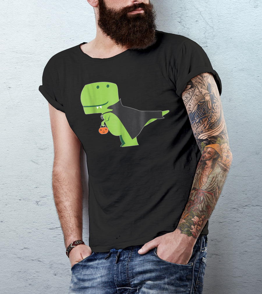 Trex Vampire Halloween Dinosaur Funny T-Shirt