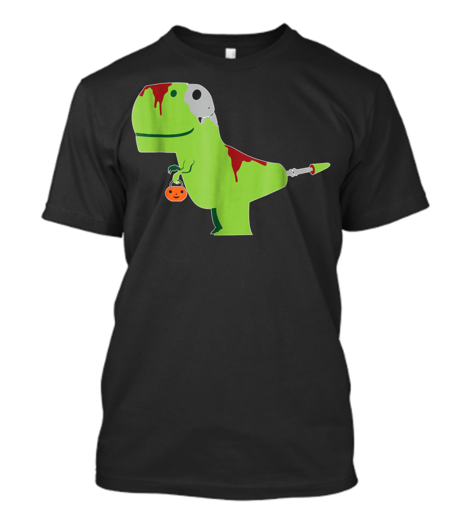 Zombie T-Rex Halloween Funny Dinosaur T-Shirt