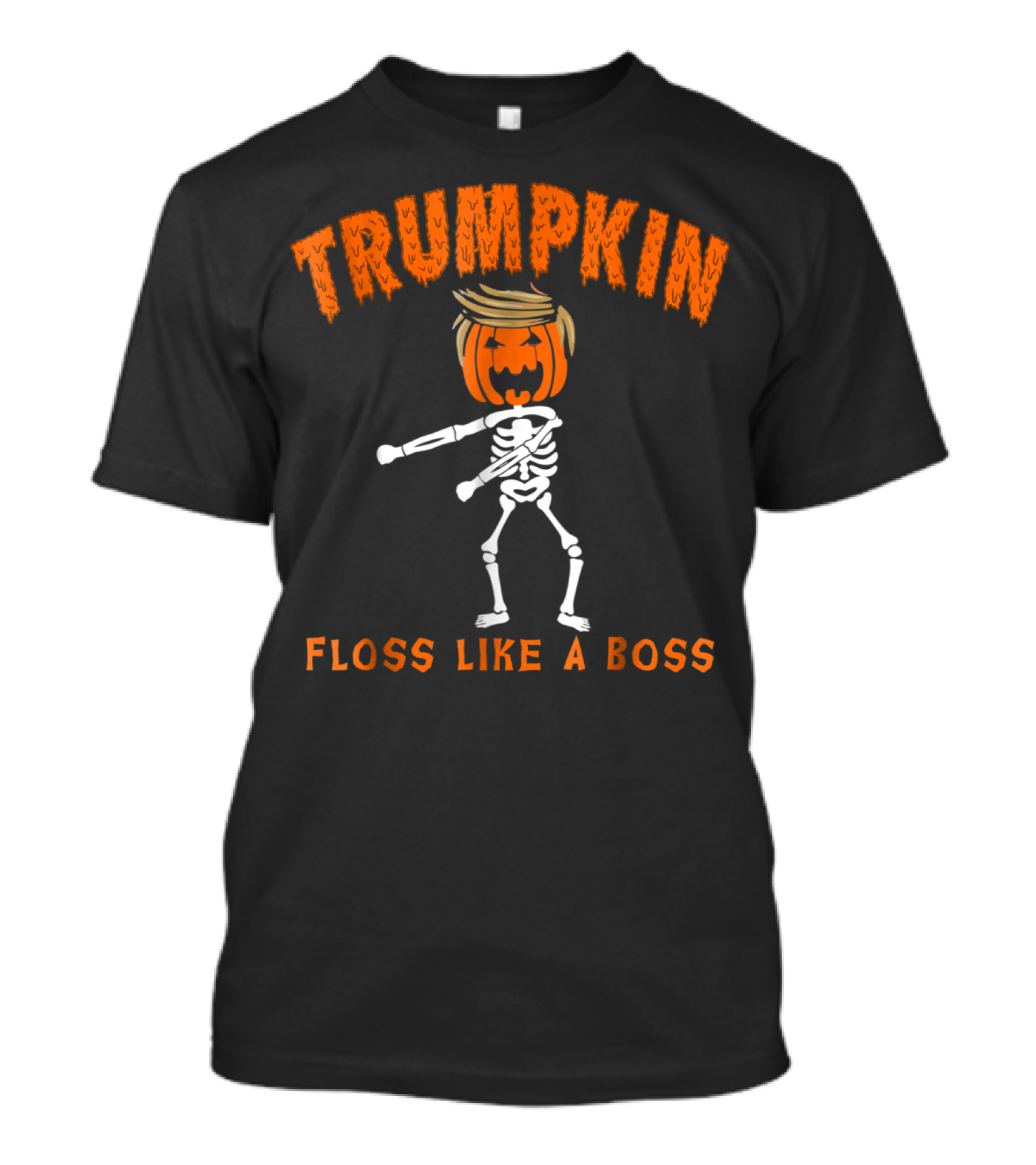 Trumpkin Halloween Skeleton Floss Like A Boss T-Shirt