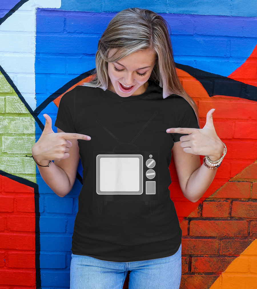 Vintage Television Last Minute Halloween Costume Retro TV T-Shirt