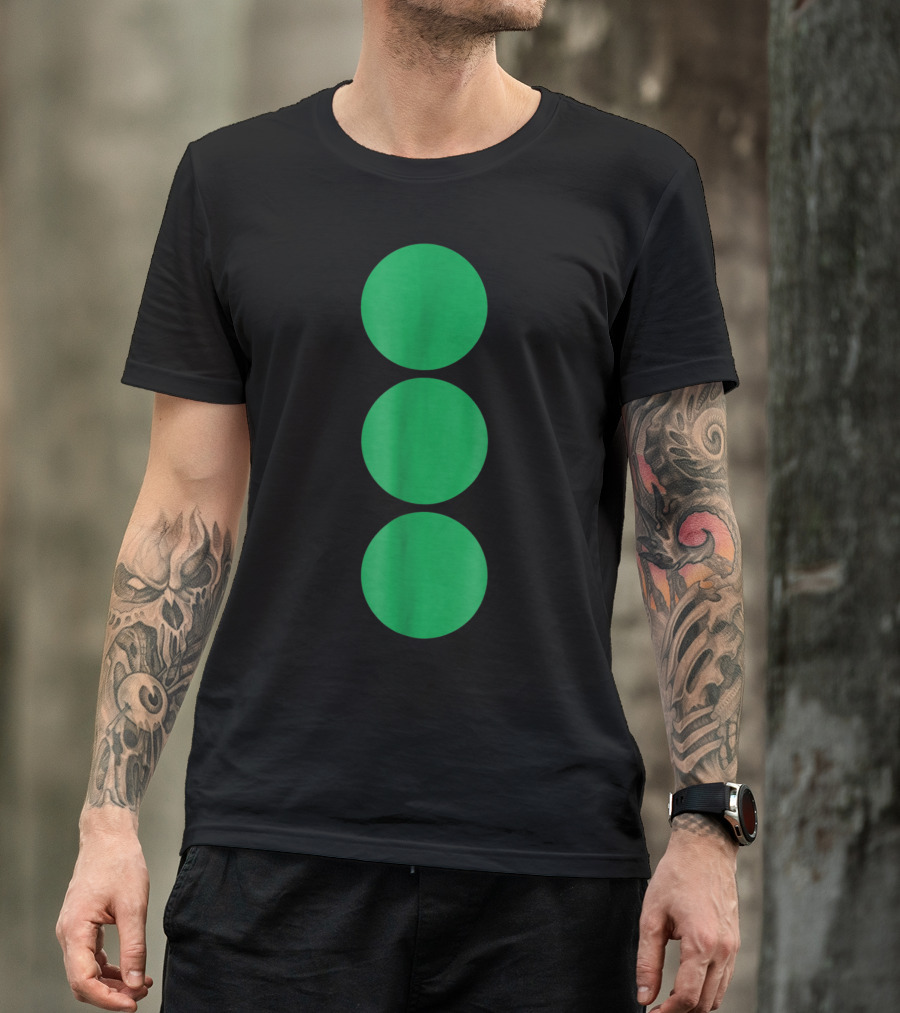 Twister Game Halloween Group Green Circle T-Shirt