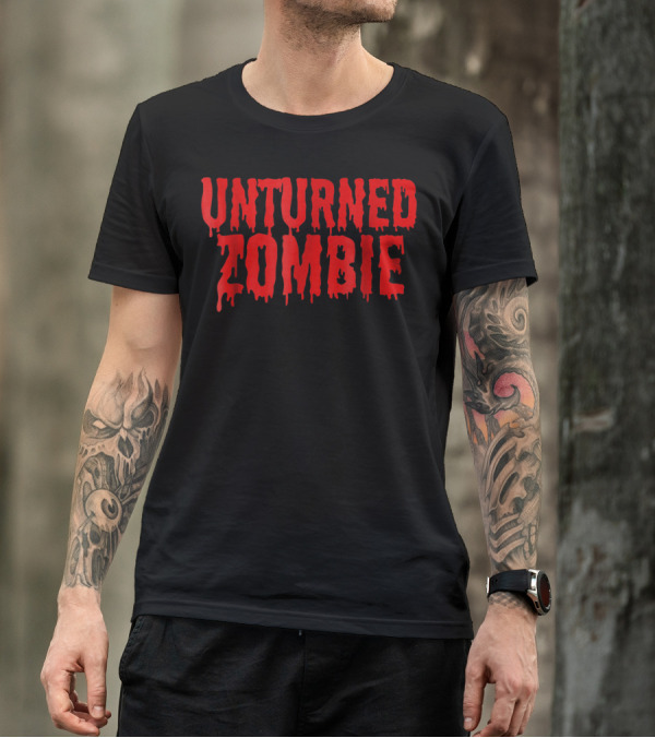 Unturned Zombie Halloween Red Slime Text T-Shirt