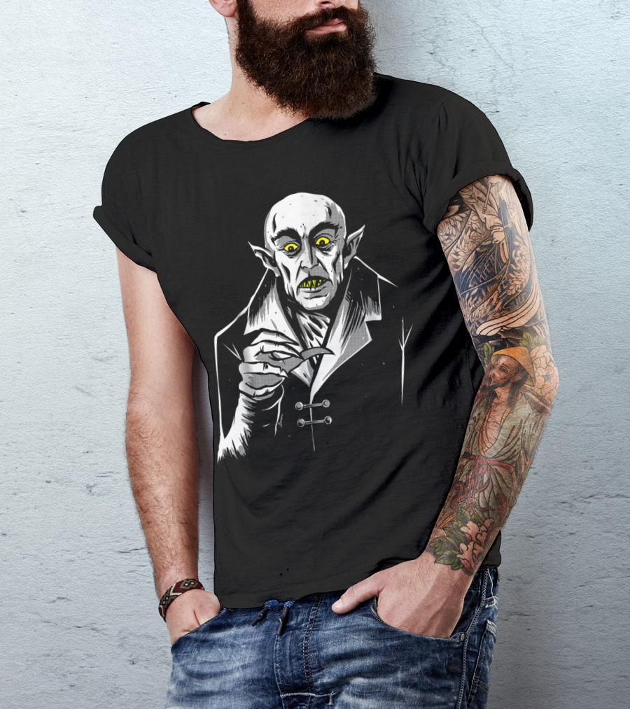 Nosferatu Dracula Vampire Monster Iconic Horror Character T-Shirt