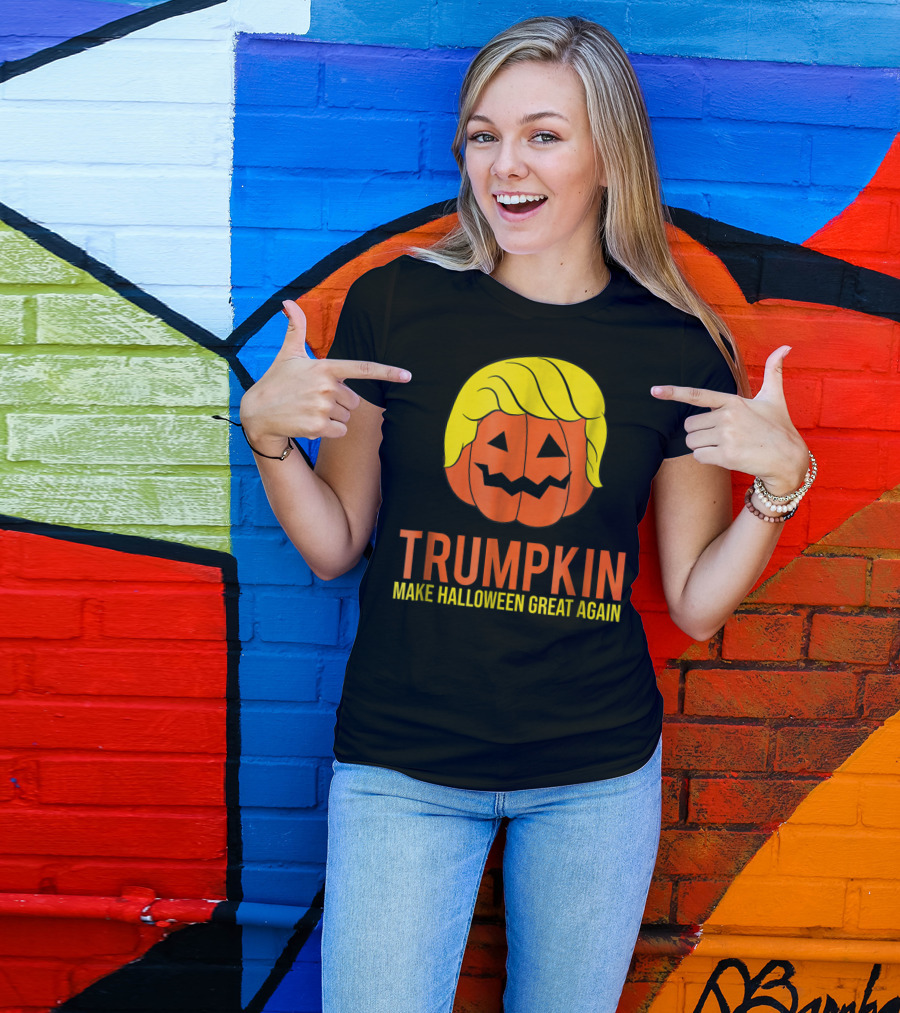 Vintage Halloween Trumpkin Make Halloween Great Again T-Shirt