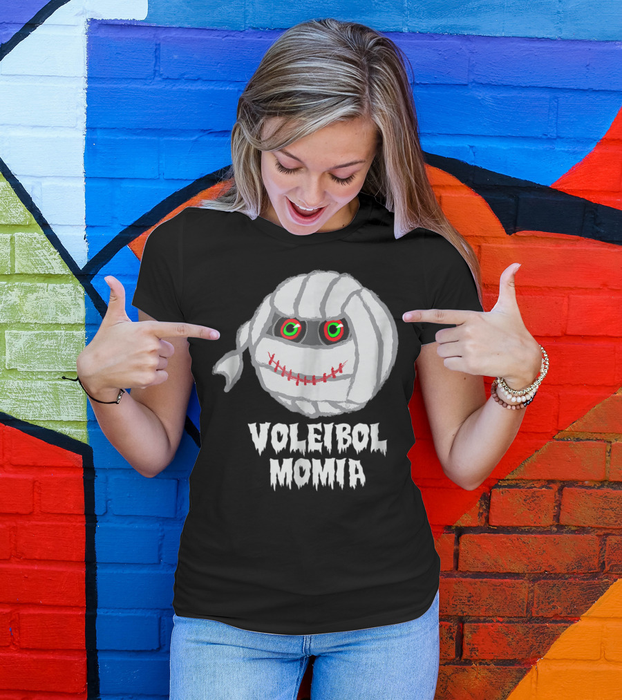 Voleibol Momia Funny Mummy Volleyball Halloween T-Shirt