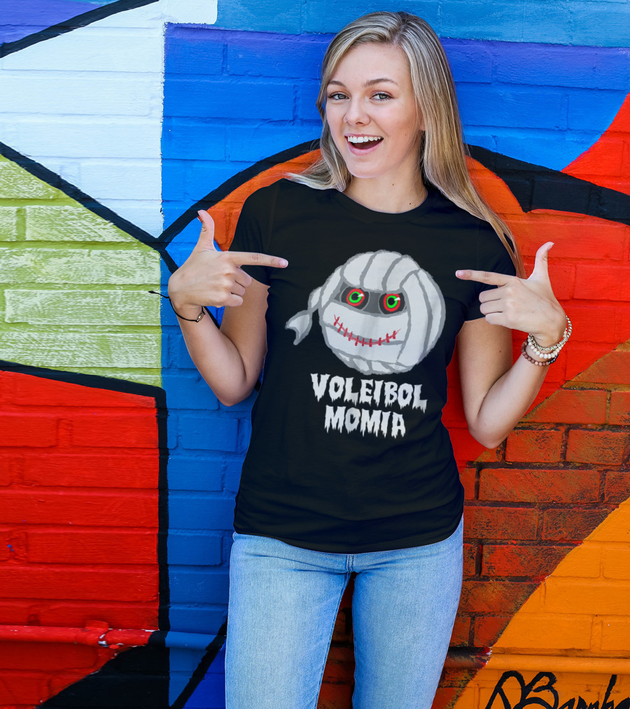 Voleibol Momia Funny Mummy Volleyball Halloween T-Shirt