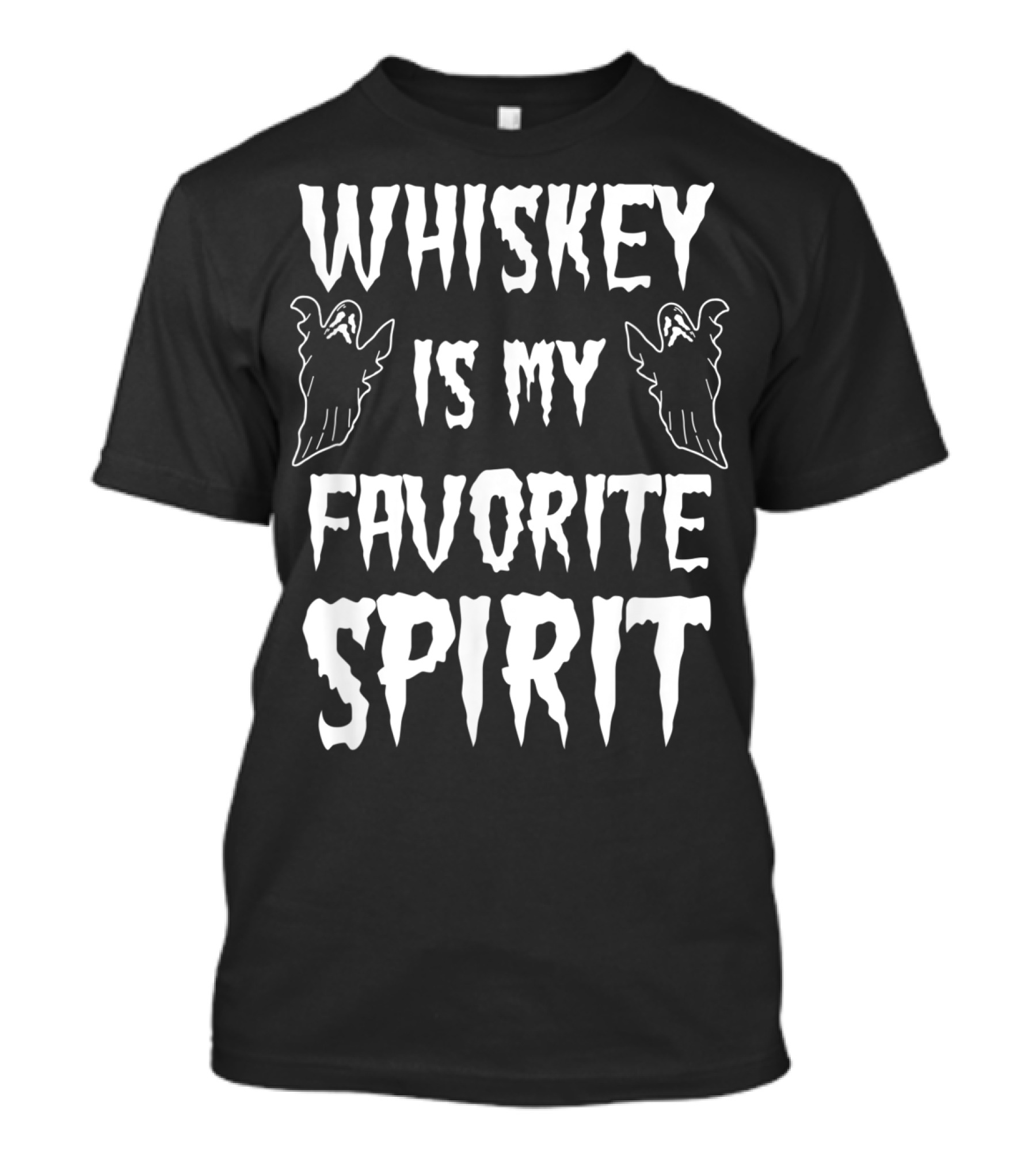 Whiskey Is My Favorite Spirit Halloween Ghosts T-Shirt