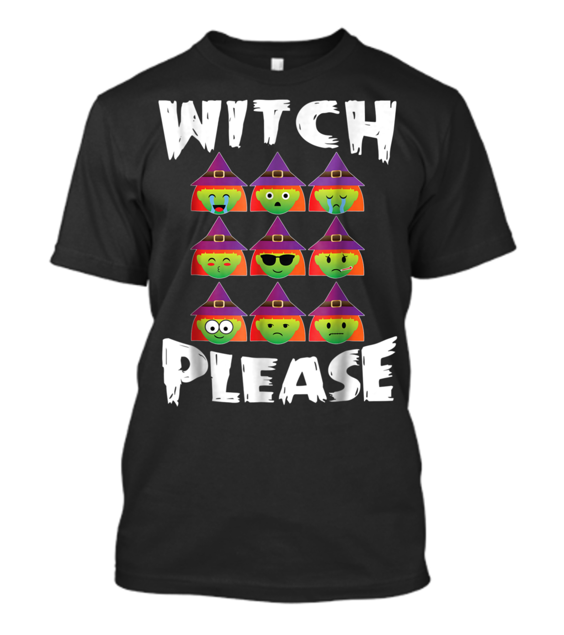 Witch Emoji Collection Witch Please Funny Witch Faces T-Shirt