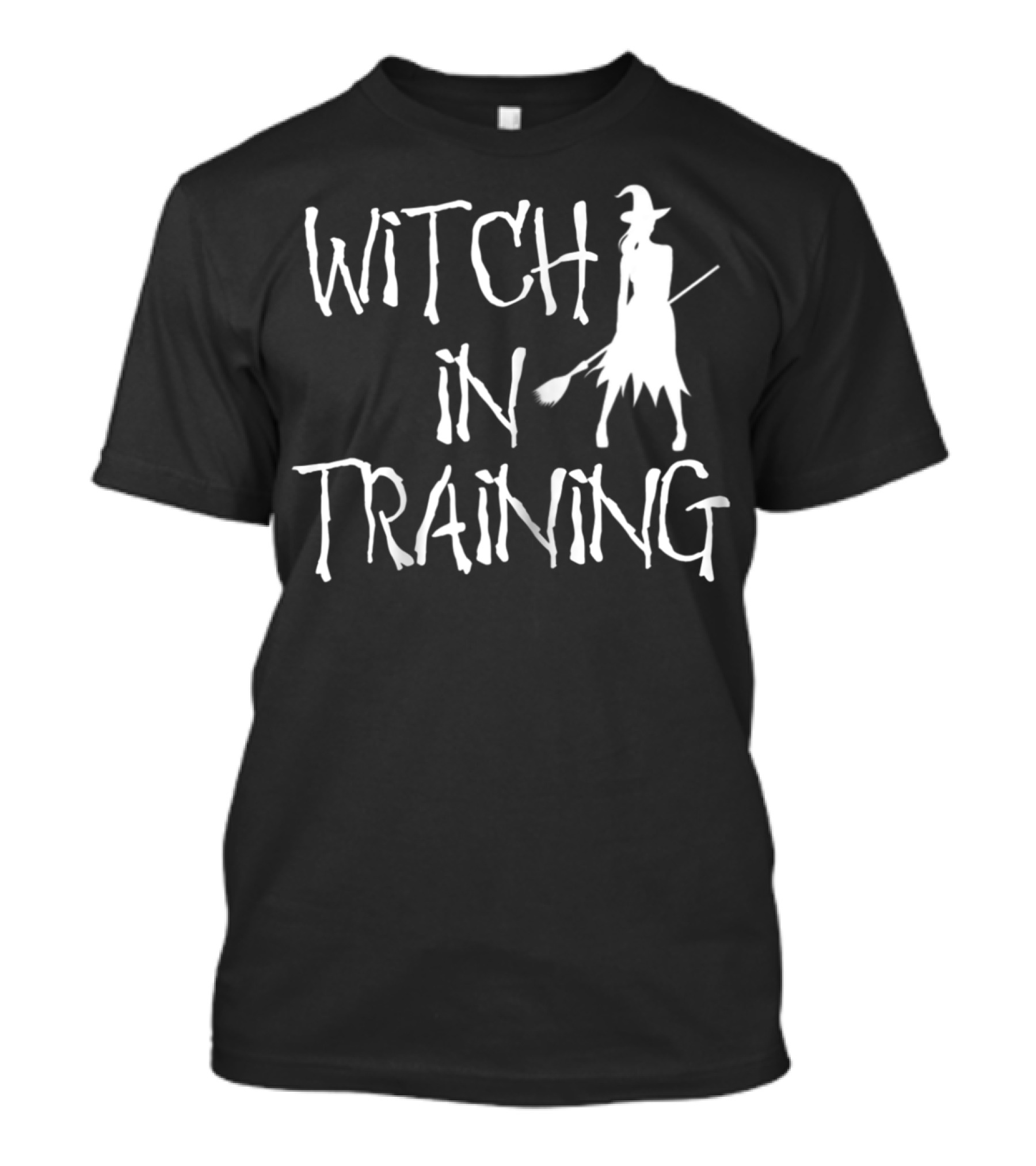 Witch In Training Silhouette With Broomstick T-Shirt
