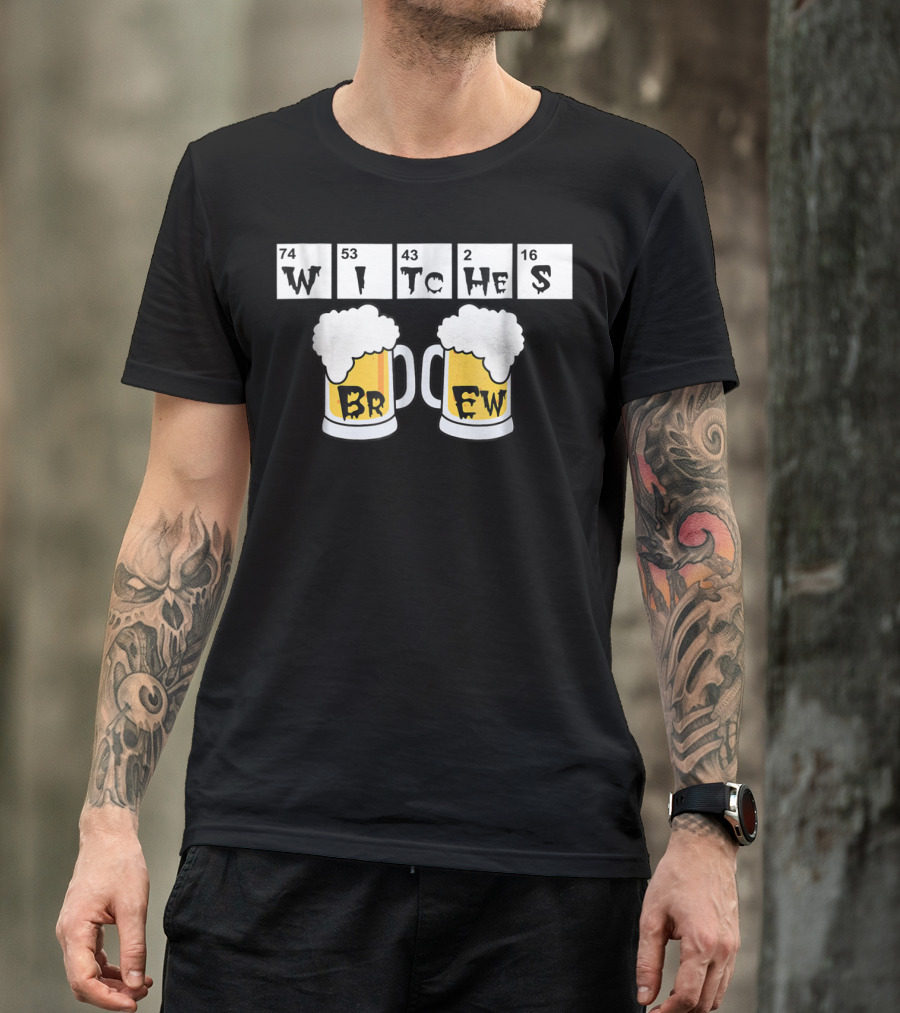 Witches Periodic Table Halloween Brew Beers T-Shirt