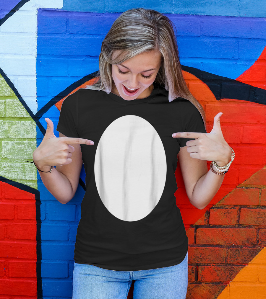 Wolf Panda Or Dog Grey Stomach T-Shirt