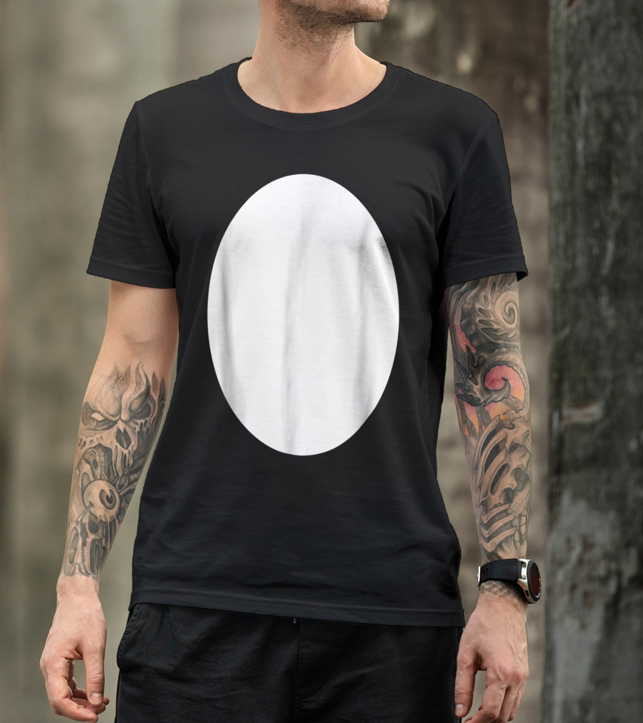 Wolf Panda Or Dog Grey Stomach T-Shirt