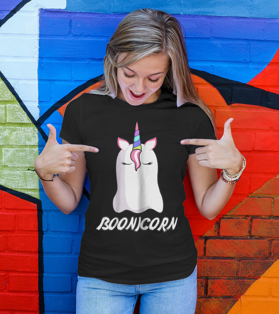 Boonicorn Funny Halloween Ghost Unicorn T-Shirt