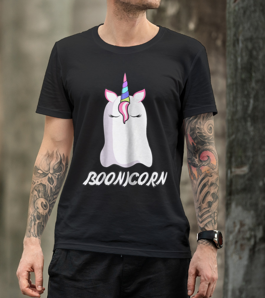 Boonicorn Funny Halloween Ghost Unicorn T-Shirt