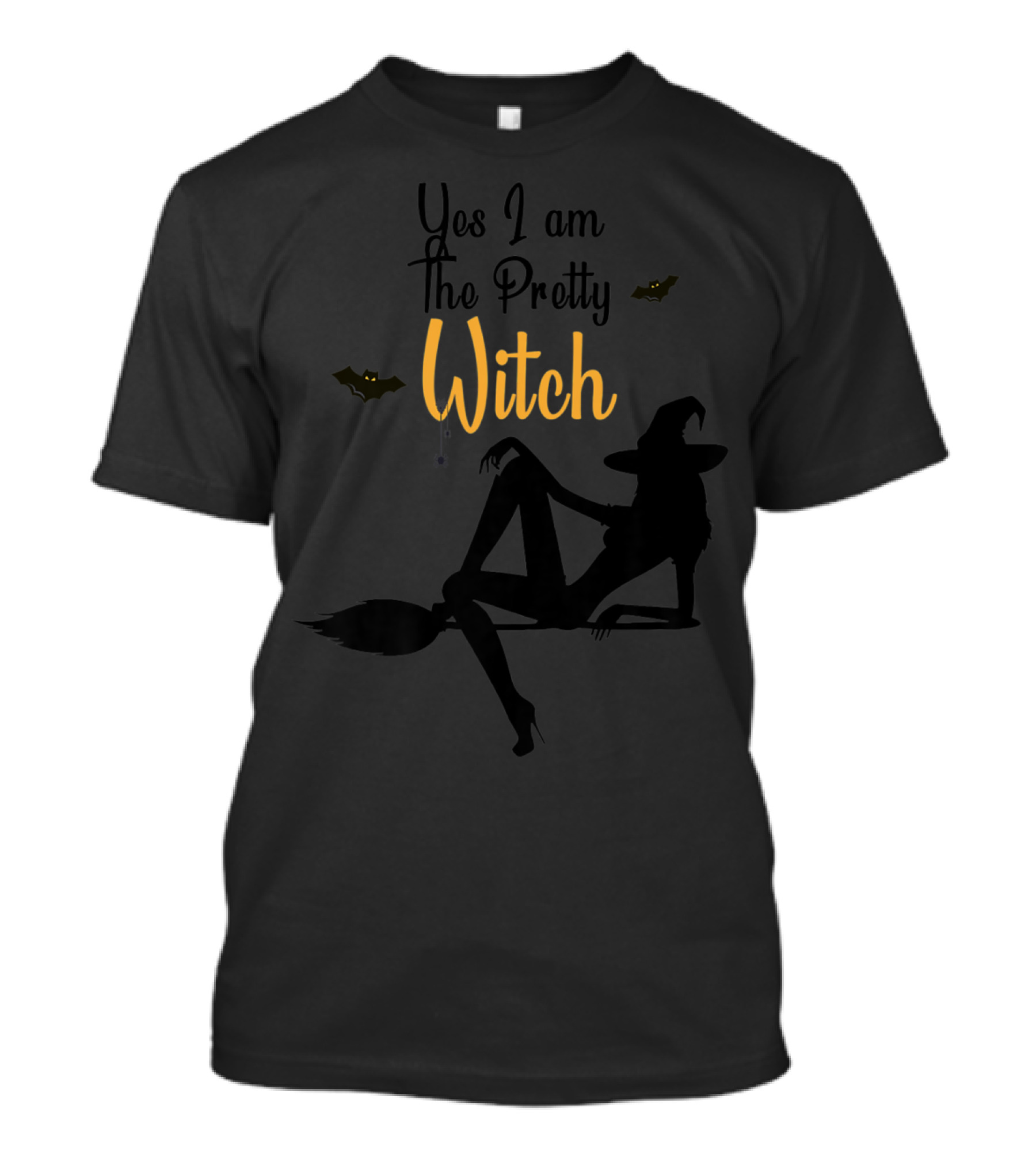 Yes I Am The Pretty Witch Halloween Bats T-Shirt