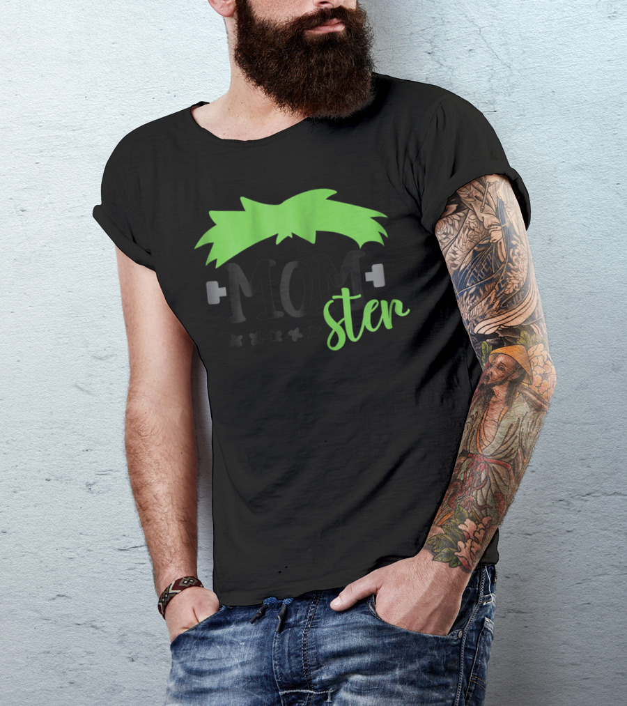 MOMster Frankenstein Hair Monster Theme Halloween T-Shirt