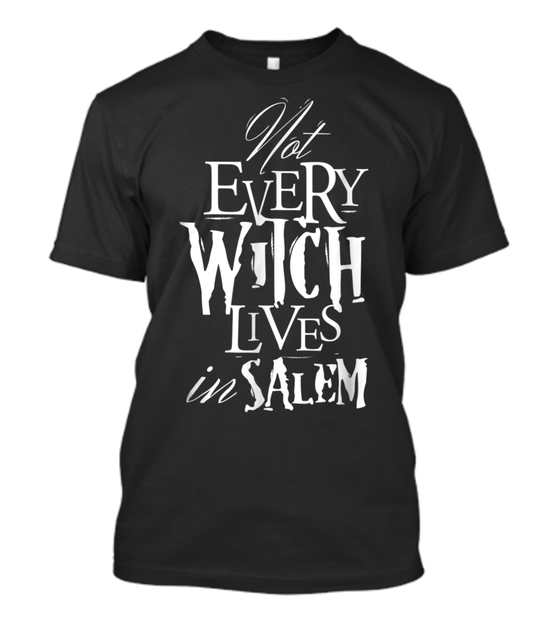 Not Every Witch Lives In Salem Halloween Phrase T-Shirt