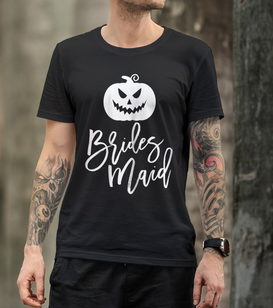 Bridesmaid Pumpkin Halloween Face T-Shirt