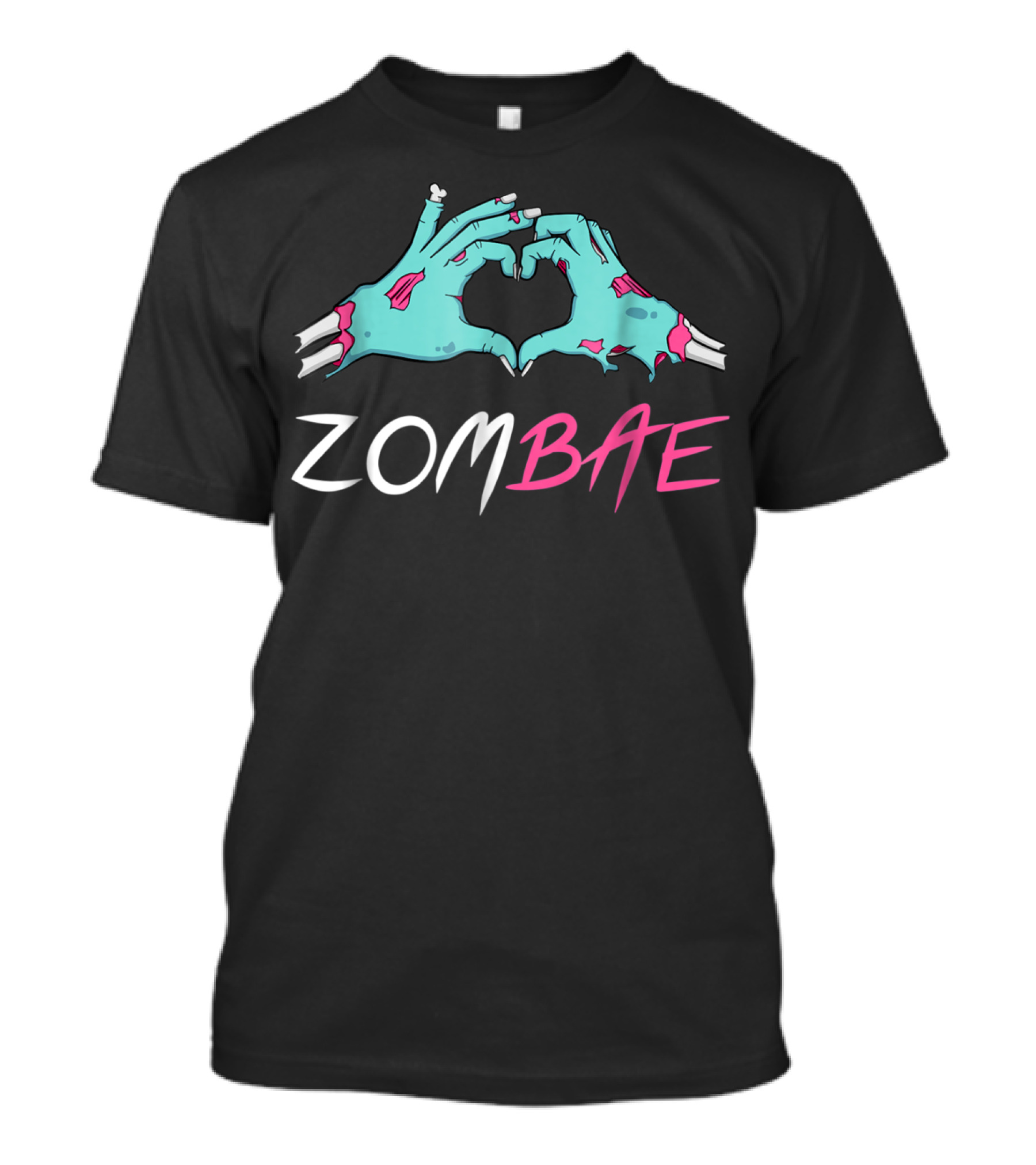 Zombae Halloween Zombie Hands Heart Gesture T-Shirt