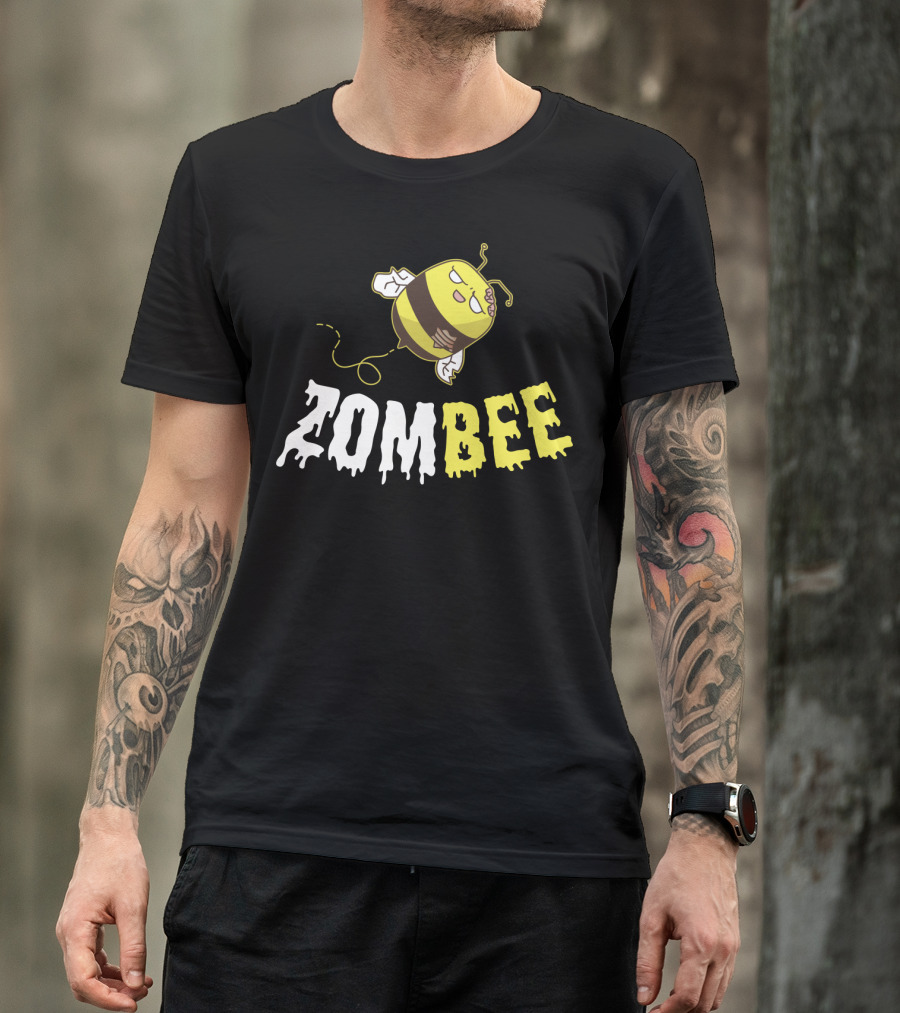 Zombee Funny Bee Zombie Halloween Beekeeper T-Shirt
