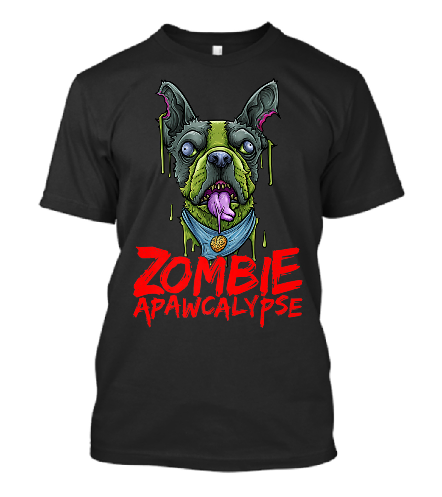 Zombie Apawcalypse French Bulldog Zombie Dog T-Shirt
