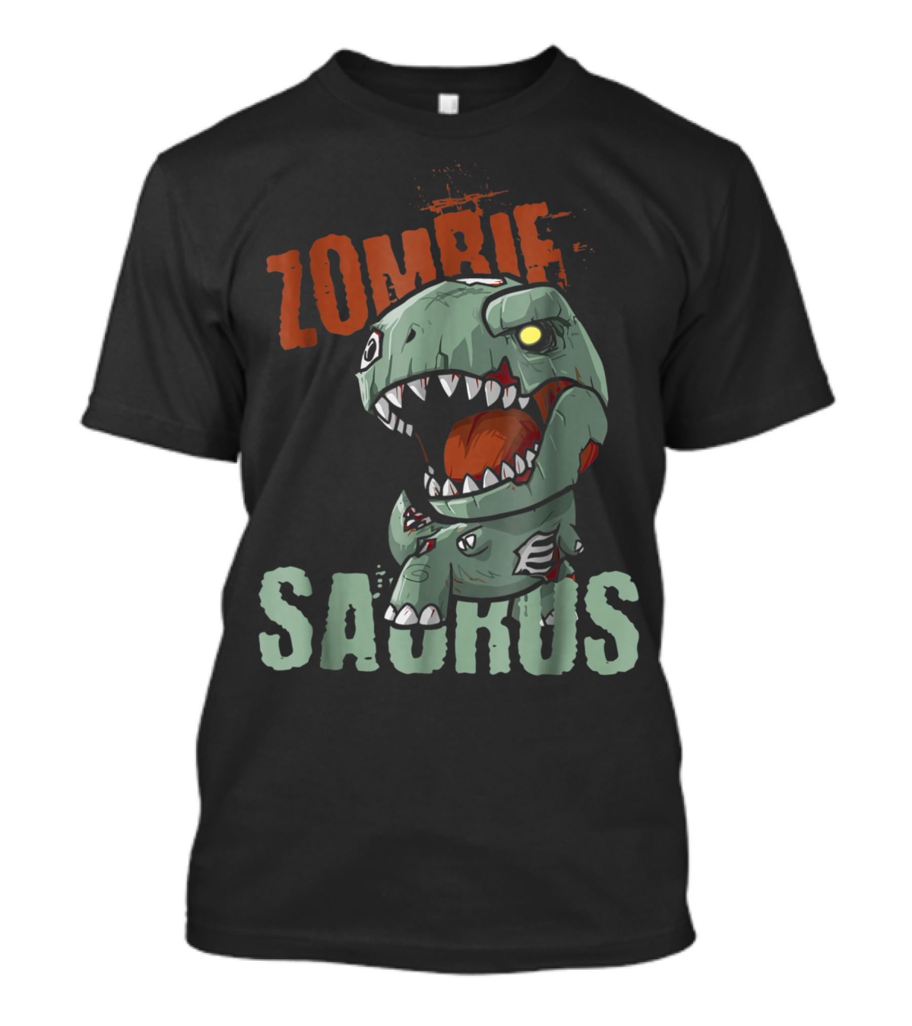 Zombie Saurus Halloween Dinosaur T-Shirt
