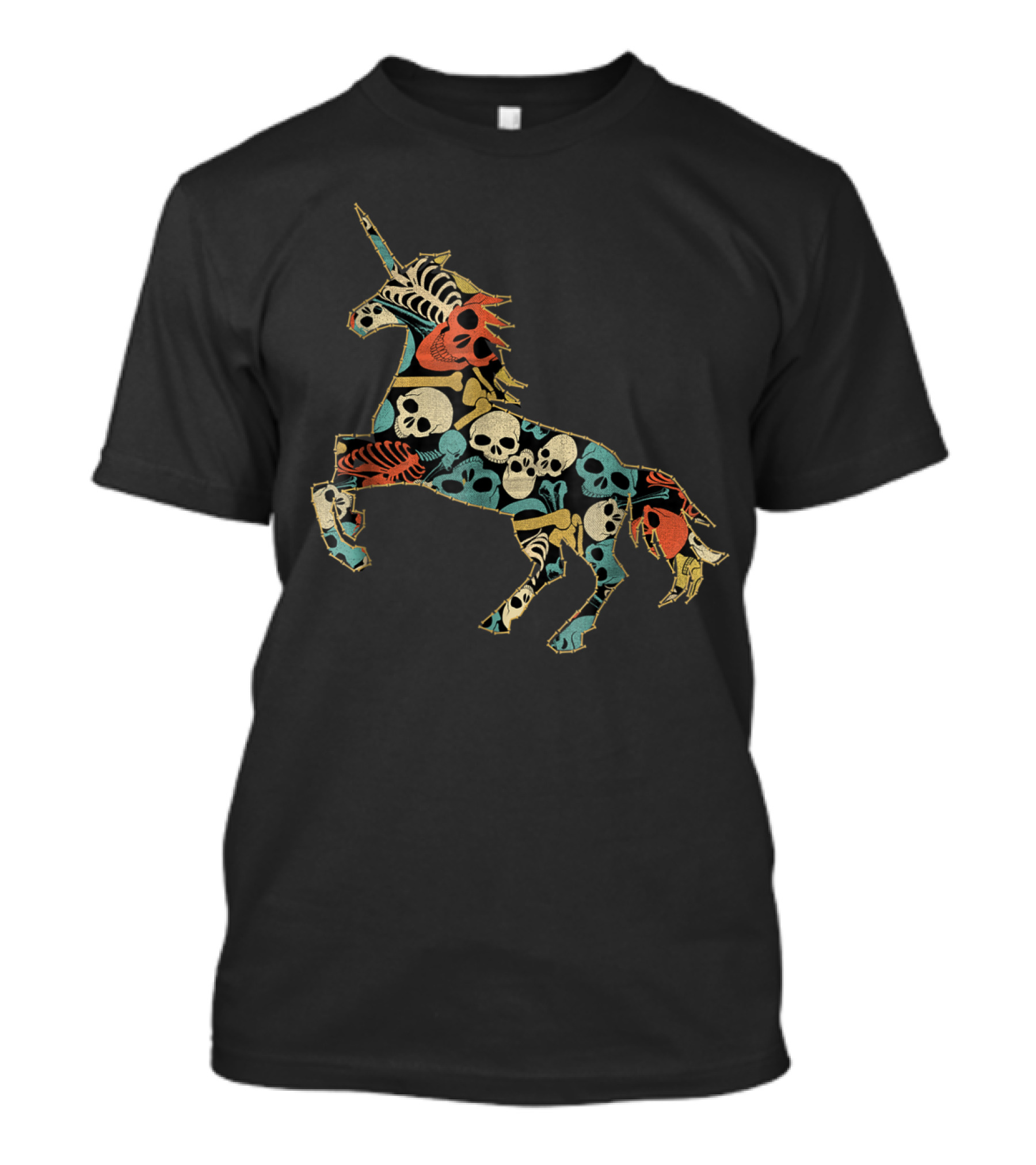 Zombie Unicorn Skull Skeleton T-Shirt