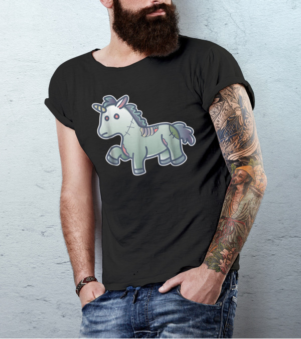 Zombiecorn Magical Evil Unicorn Character T-Shirt