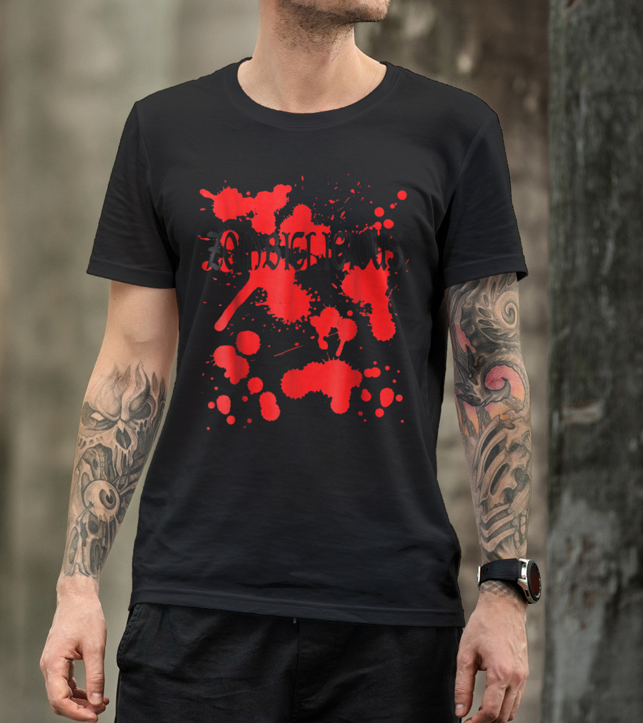 Zombielicious Zombie Movie Halloween Bloody Splatter T-Shirt