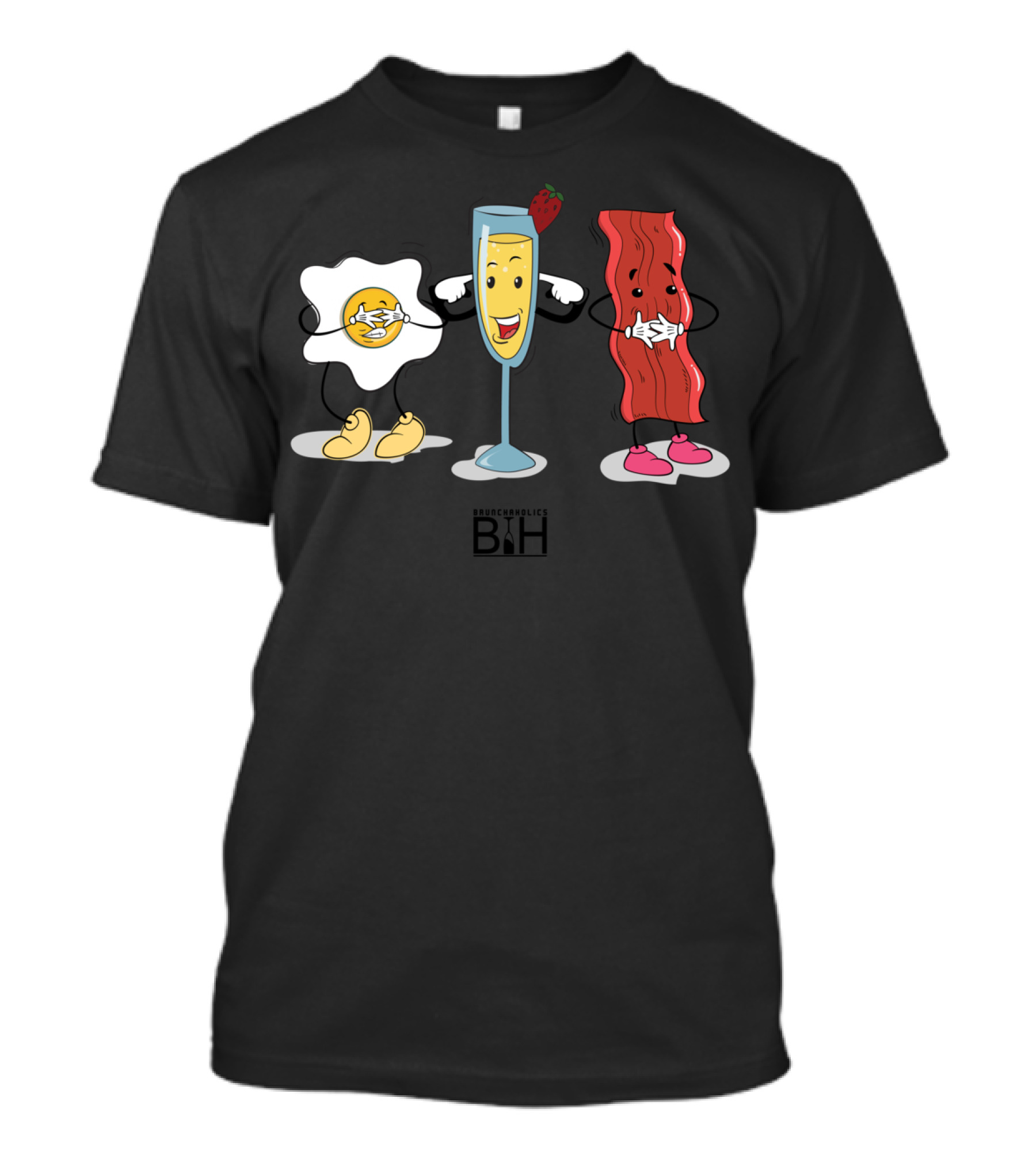 Brunchoholics 3 Wise Brunch Egg Mimosa Bacon T-Shirt