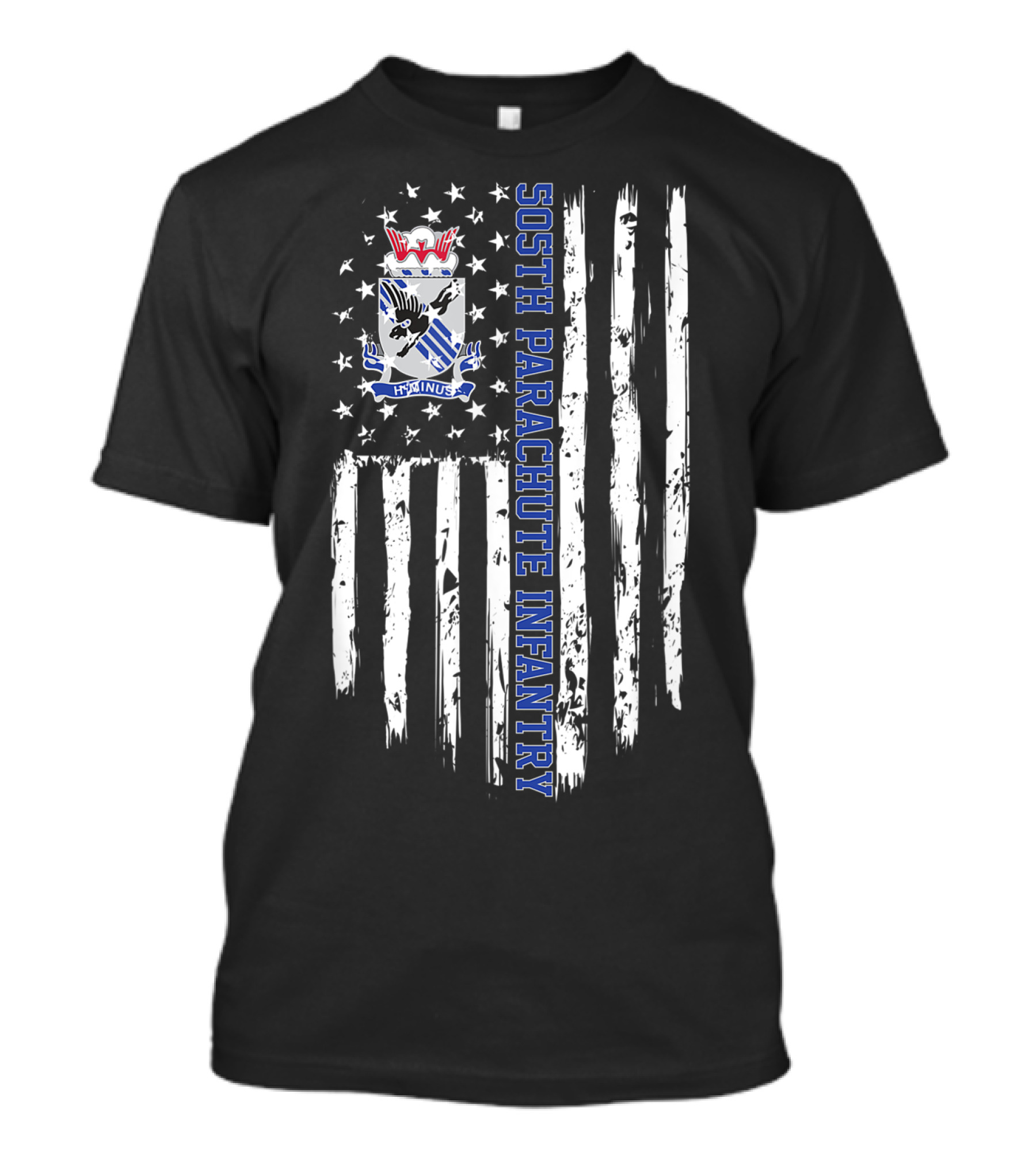 505Th Parachute Infantry Regiment American Flag Insignia T-Shirt