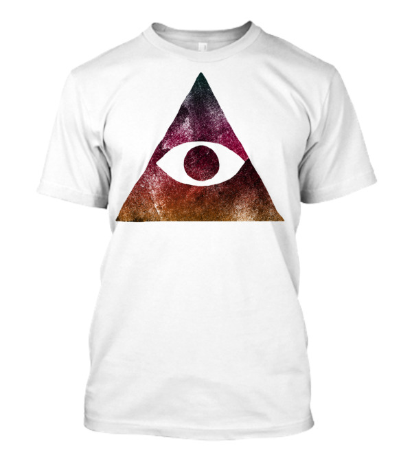 All Seeing Eye Pyramid Illuminati Symbol Colorful Triangle T-Shirt