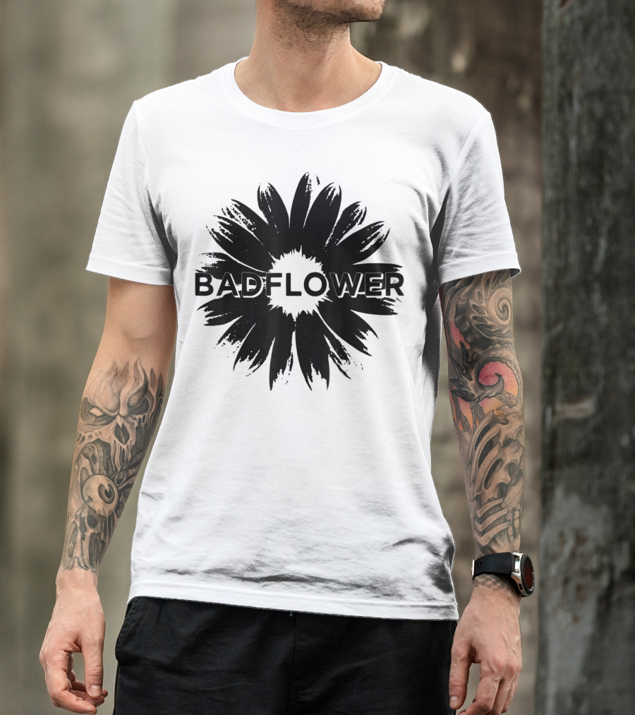 Badflower Grunge Black Petal Flower Merchandise T-Shirt