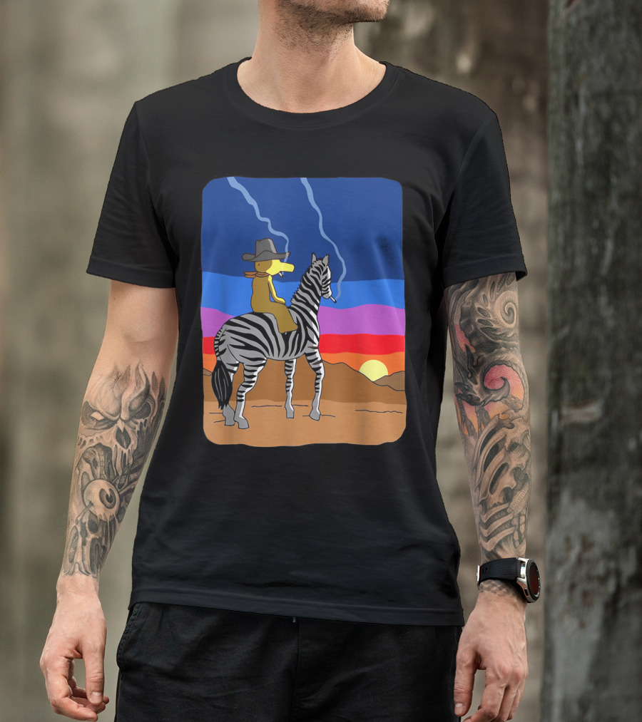 Bandana Madlib Gibbs Quas Riding Zebra At Sunset T-Shirt